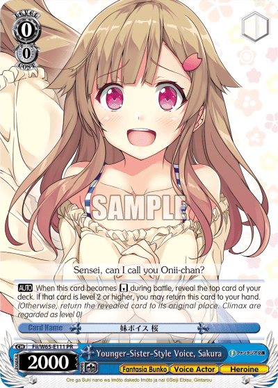 Younger-Sister-Style Voice, Sakura (Fii/W65-E111) — PR Card 【Weiẞ Side】