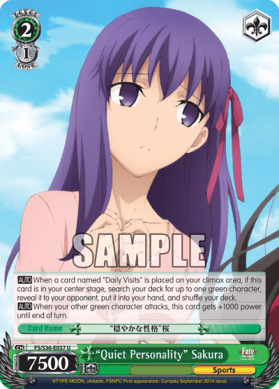 “Quiet Personality” Sakura (FS/S36-E037) — Fate/stay night [Unlimited Blade Works] Vol.2