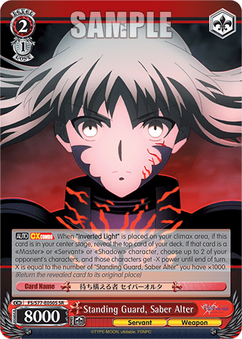 Standing Guard, Saber Alter (Holo) (FS/S77-E050S) — Fate/stay night [Heaven's Feel] Vol.2