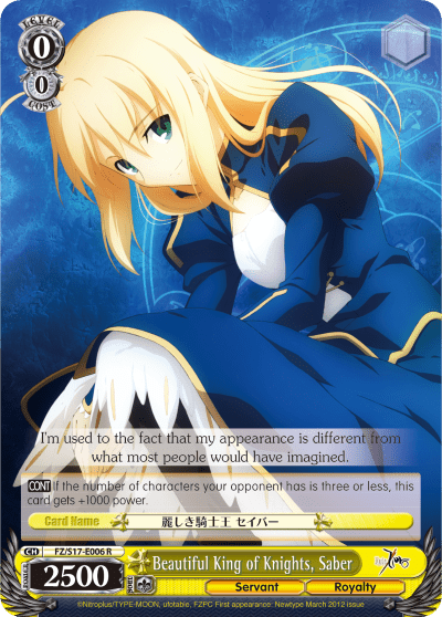 Beautiful King of Knights, Saber (FZ/S17-E006) — Fate/Zero