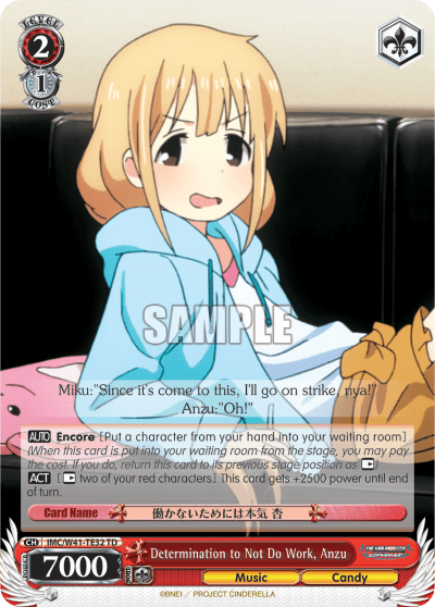 Determination to Not Do Work, Anzu (IMC/W41-TE32) — [TD] THE IDOLM@STER CINDERELLA GIRLS ~Smile~