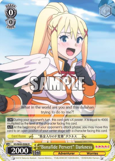 “Bonafide Pervert” Darkness (KS/W49-E006) — KONOSUBA -God’s blessing on this wonderful world!