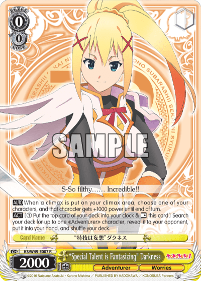 “Special Talent is Fantasizing” Darkness (KS/W49-E007) — KONOSUBA -God’s blessing on this wonderful world!