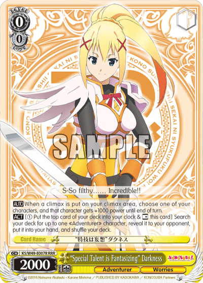 “Special Talent is Fantasizing” Darkness (KS/W49-E007R) — KONOSUBA -God’s blessing on this wonderful world!