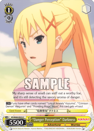 “Danger Perception” Darkness (KS/W49-E023) — KONOSUBA -God’s blessing on this wonderful world!