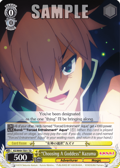“Choosing A Goddess” Kazuma (KS/W49-TE01) — [TD] KONOSUBA -God’s blessing on this wonderful world!
