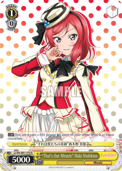 "That's Our Miracle" Maki Nishikino (LL/EN-W01-016) — Love Live! DX