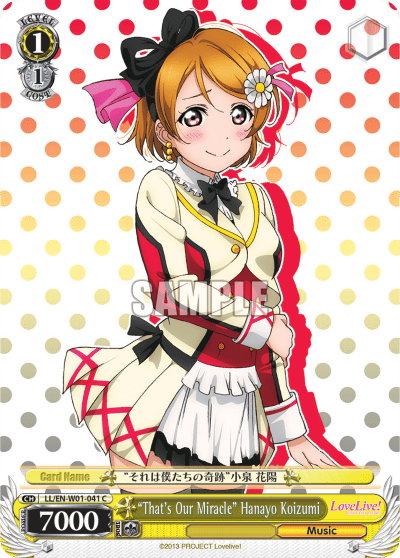 "That's Our Miracle" Hanayo Koizumi (LL/EN-W01-041) — Love Live! DX