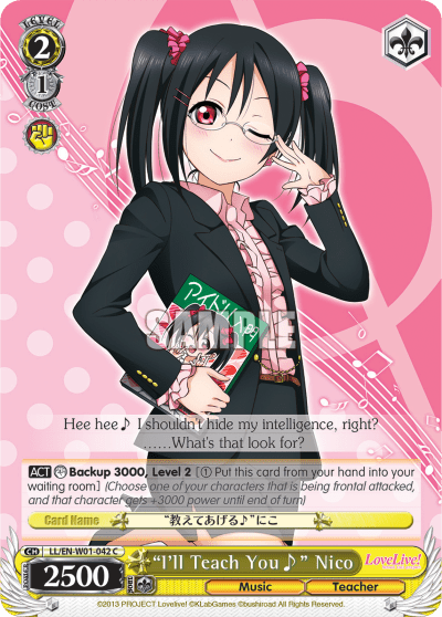 "I'll Teach You♪" Nico (LL/EN-W01-042) — Love Live! DX