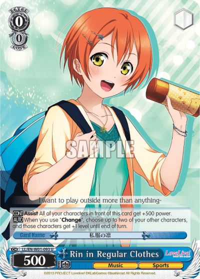 Rin in Regular Clothes (LL/EN-W01-093) — Love Live! DX