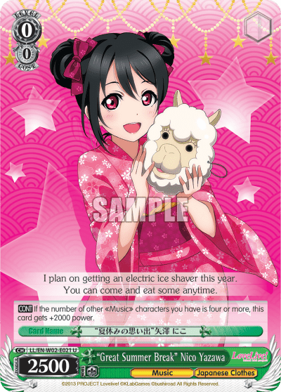“Great Summer Break” Nico Yazawa (LL/EN-W02-E021) — Love Live! DX Vol.2
