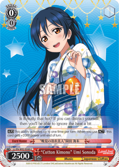 “Cotton Kimono” Umi Sonoda (LL/EN-W02-E089) — Love Live! DX Vol.2