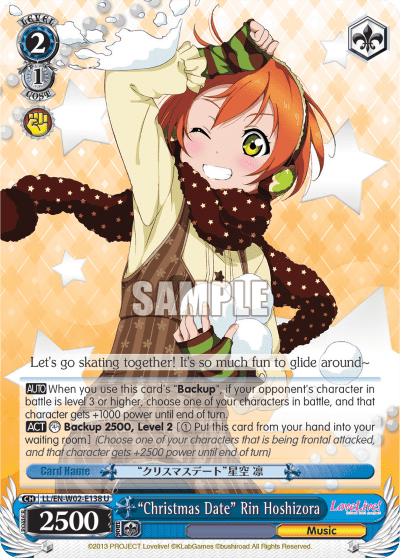 “Christmas Date” Rin Hoshizora (LL/EN-W02-E138) — Love Live! DX Vol.2