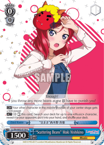 “Scattering Beans” Maki Nishikino (LL/EN-W02-E150) — Love Live! DX Vol.2
