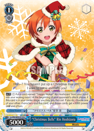 “Christmas Bells” Rin Hoshizora (LL/EN-W02-E153) — Love Live! DX Vol.2