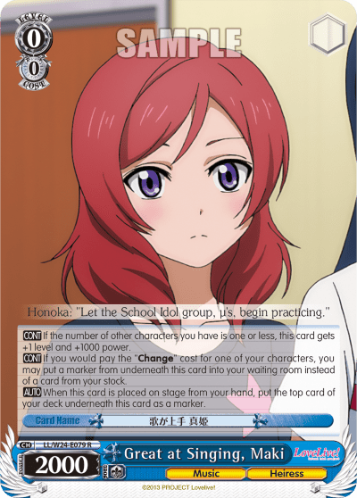 Great at Singing, Maki (LL/W24-E079) — Love Live!