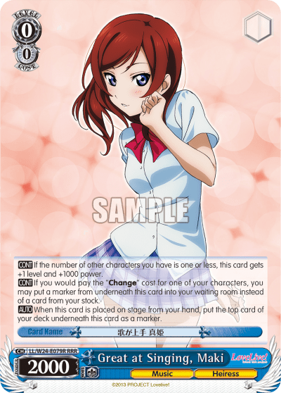 Great at Singing, Maki (LL/W24-E079R) — Love Live!