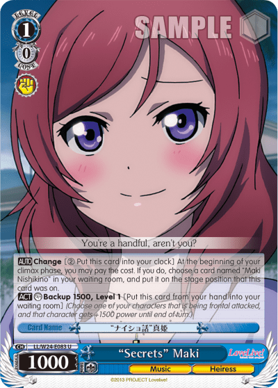 "Secrets" Maki (LL/W24-E083) — Love Live!