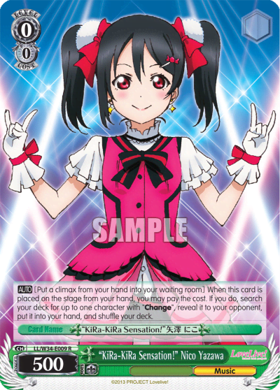 "KiRa-KiRa Sensation!" Nico Yazawa (LL/W34-E009) — Love Live! Vol.2