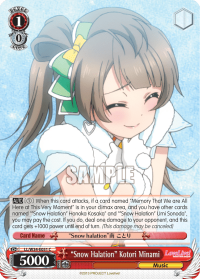"Snow Halation" Kotori Minami (LL/W34-E051) — Love Live! Vol.2