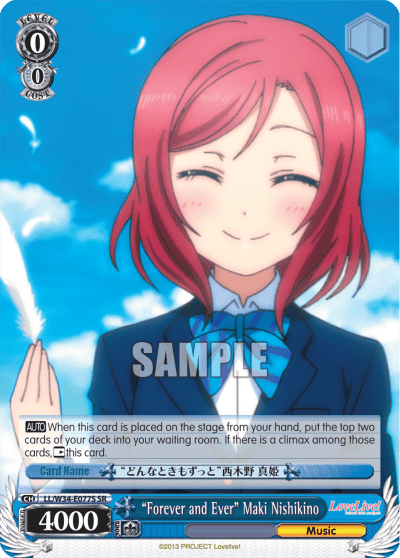"Forever and Ever" Maki Nishikino (Holo) (LL/W34-E077S) — Love Live! Vol.2