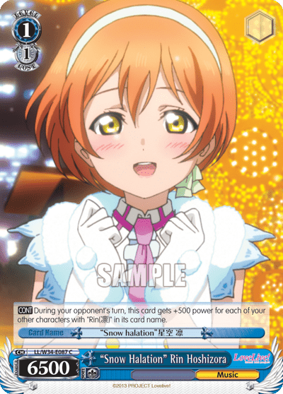 "Snow Halation" Rin Hoshizora (LL/W34-E087) — Love Live! Vol.2