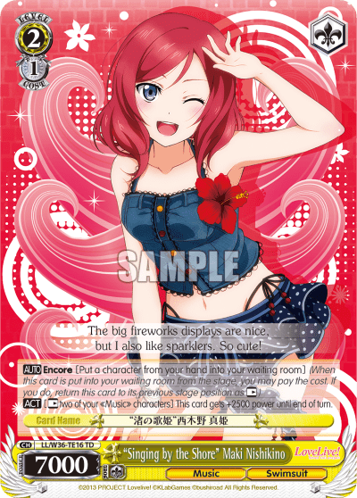 “Singing by the Shore” Maki Nishikino (LL/W36-TE16) — [TD] Love Live! School idol festival