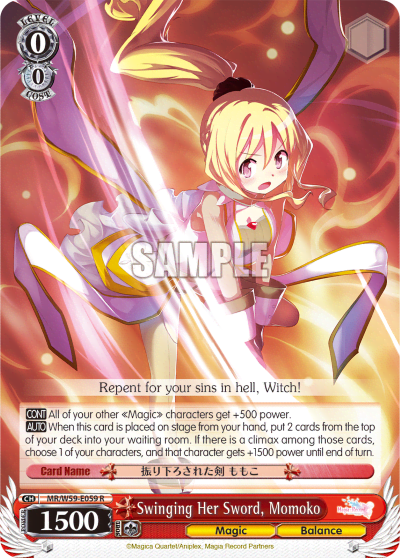Swinging Her Sword, Momoko (MR/W59-E059) — Magia Record: Puella Magi Madoka Magica Side Story