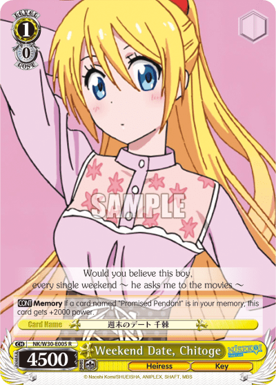 Weekend Date, Chitoge (NK/W30-E005) — NISEKOI -False Love- ver.E