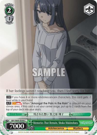 Memories That Remain, Shoko Makinohara (SBY/W64-E044) — Rascal Does Not Dream of Bunny Girl Senpai