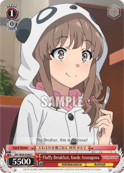 Fluffy Breakfast, Kaede Azusagawa (SBY/W64-E068) — Rascal Does Not Dream of Bunny Girl Senpai