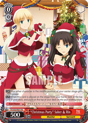 "Christmas Party" Saber & Rin (FS/S36-PE01) — Fate/stay night [Unlimited Blade Works] Vol.2