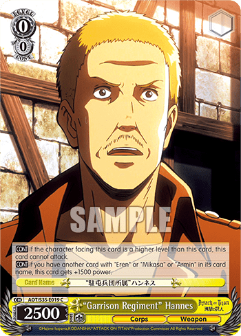 "Garrison Regiment" Hannes (AOT/S35-E019) — Attack on Titan