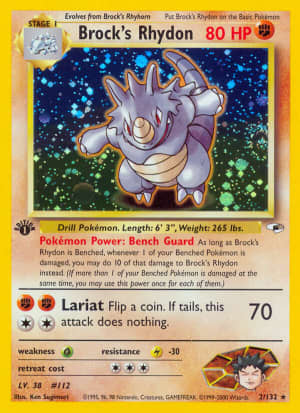 Brock's Rhydon (First Edition Holofoil)