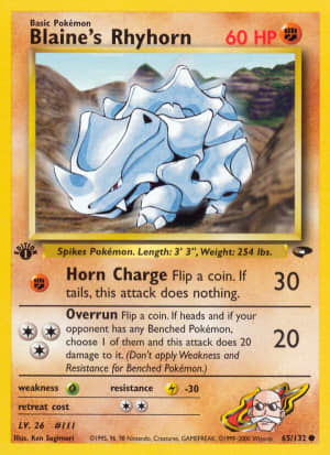 Blaine's Rhyhorn (First Edition)