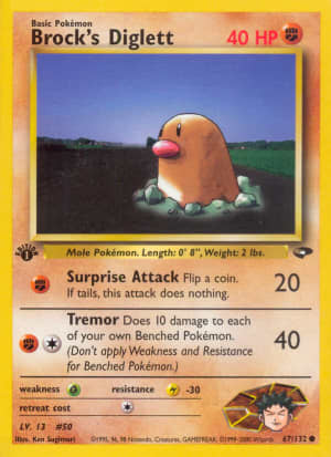 Brock's Diglett (First Edition)