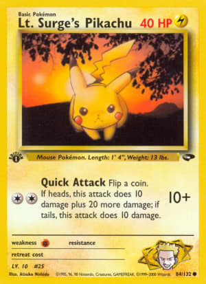 Lt. Surge's Pikachu (Unlimited)
