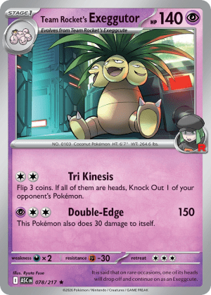 Team Rocket's Exeggutor (Rocket Reverse Holofoil)