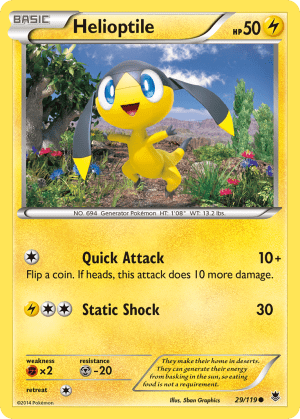 Helioptile (Reverse Holofoil)