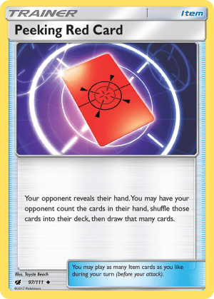 Peeking Red Card (Reverse Holofoil)