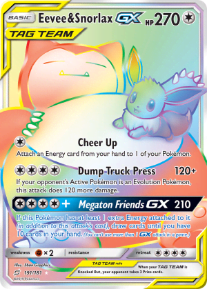 Eevee & Snorlax-GX (Holofoil)
