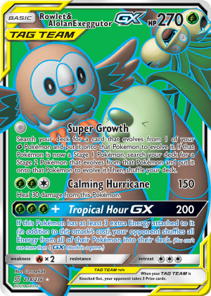Rowlet & Alolan Exeggutor-GX (Holofoil)