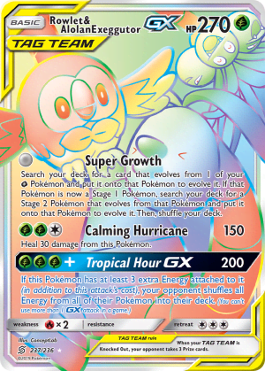 Rowlet & Alolan Exeggutor-GX (Holofoil)
