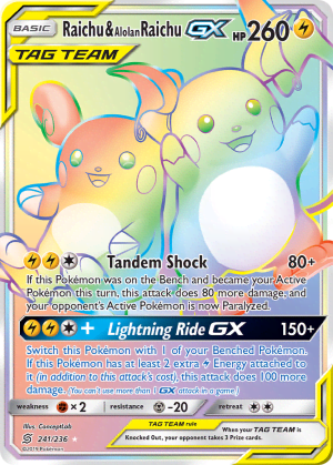 Raichu & Alolan Raichu-GX (Holofoil)