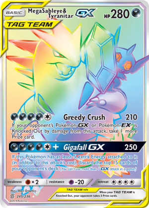 Mega Sableye & Tyranitar-GX (Holofoil)