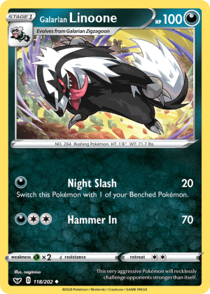 Galarian Linoone (Reverse Holofoil)
