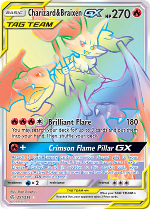Charizard & Braixen-GX (Holofoil)