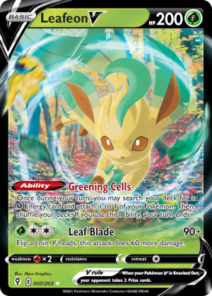 Leafeon V (Play Pokemon Stamp Holofoil)