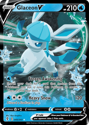 Glaceon V (Play Pokemon Stamp Holofoil)