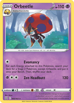 Orbeetle (Play Pokemon Stamp)